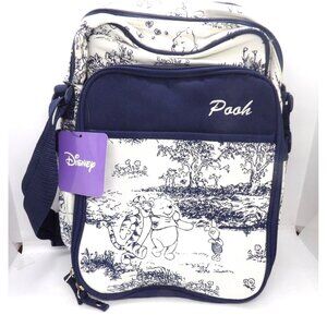 Winnie the Pooh Crossbody Bag with Urban Design Navy Blue & White NWT